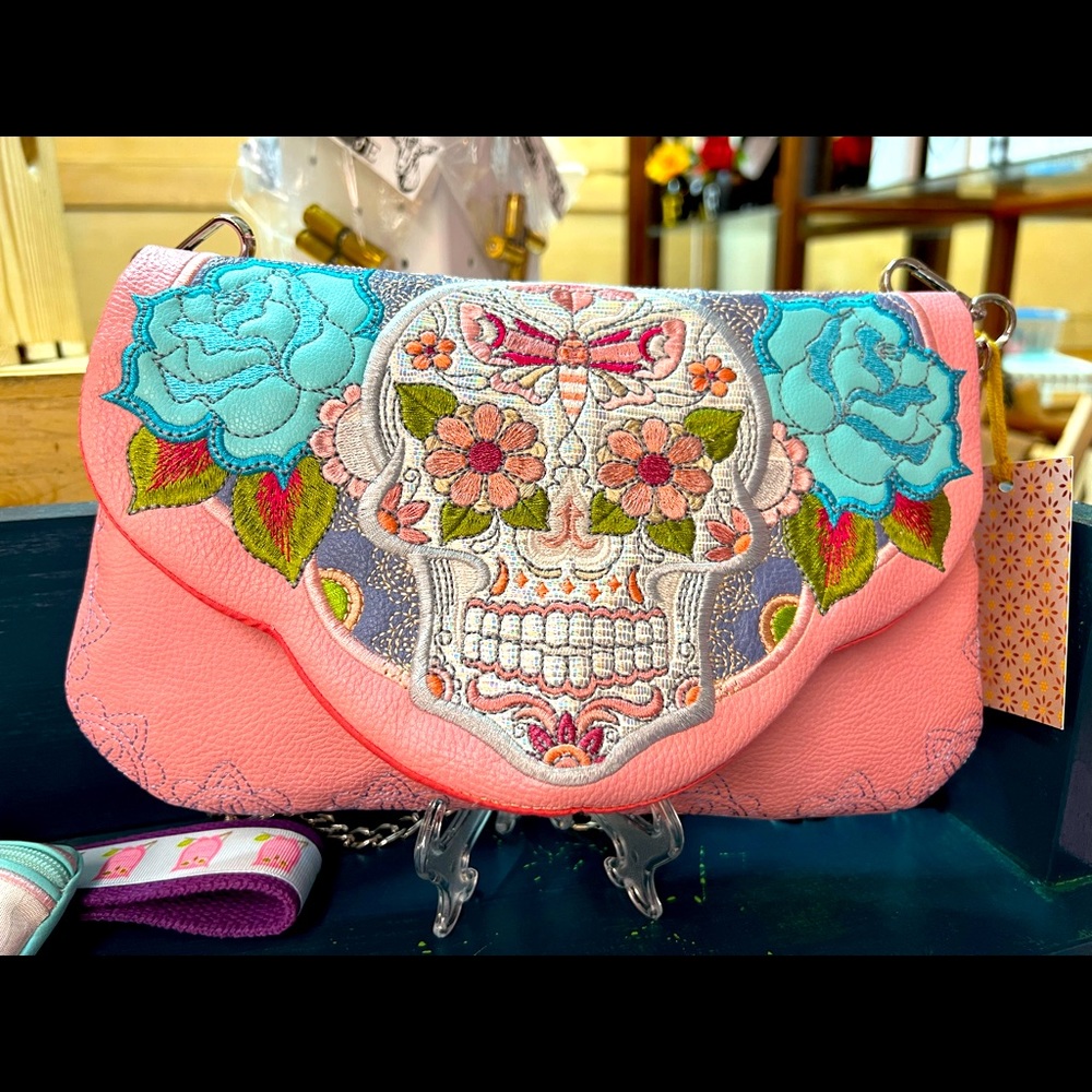Dia de Los Muertos - Day of the Dead - HANDMADE Clutch - NWT